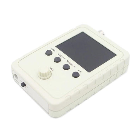 Compact Oscilloscope for Electronic Signal Measurement and Testing handheld device showing screen and control buttons for hobbyist circuit debugging