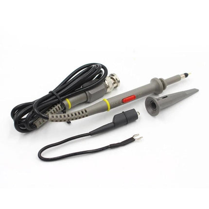 Compact Oscilloscope for Electronic Signal Measurement and Testing probe kit with BNC connector and grounding lead for hobbyist circuit debugging