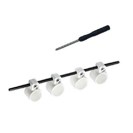 Handy Finger Expander for Everyday Music Practice Sessions - lightweight ABS finger stretcher with four adjustable rings and screwdriver