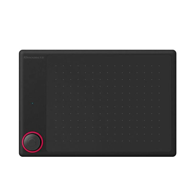 Tianmin Digital Drawing Tablet for Mobile and Computer Use - compact black tablet with dial and dotted drawing surface for laptops and Android devices