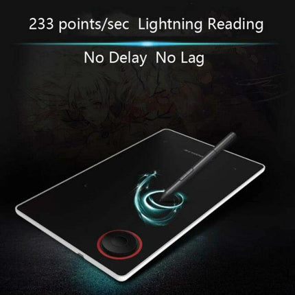 Tianmin G50 Digital Drawing and Writing Tablet for Online Use compact lightweight tablet showing pen, no delay, 233 points/sec lightning reading