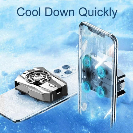 Compact Fan Cooler for Phones in Everyday Use attached to phone cooling during gaming and scrolling to prevent overheating