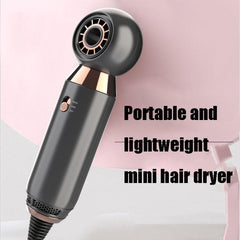 Compact Wall-Mounted Leafless Hair Dryer for Travel and Hotels