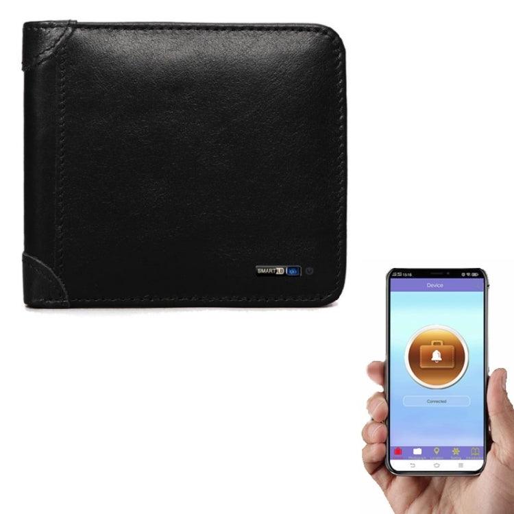 Smart Leather Anti-Theft Business Wallet for Men with Tracking and Selfie Features