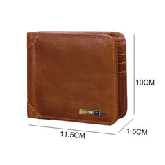 Smart Leather Anti-Theft Business Wallet for Men with Tracking and Selfie Features