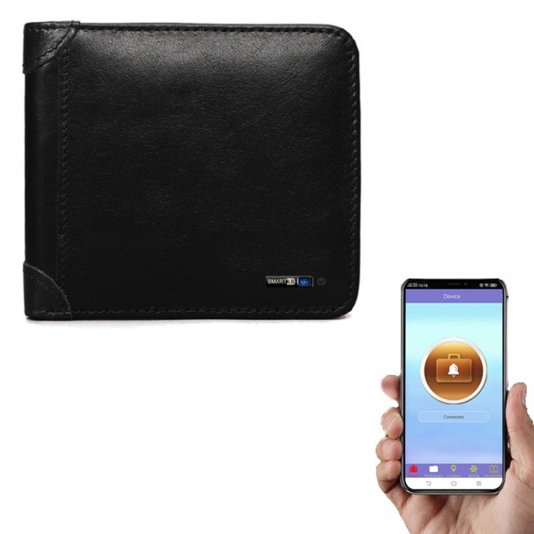 Men Leather Business Wallet Smart Anti-Lost Anti-Theft Wallet, Smart