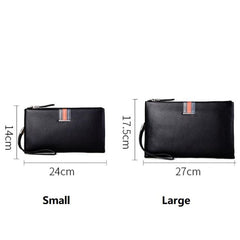 Men's Leather Anti-Theft Casual Clutch with Coin Purse and Card Slots