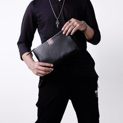 Men's Leather Anti-Theft Casual Clutch with Coin Purse and Card Slots