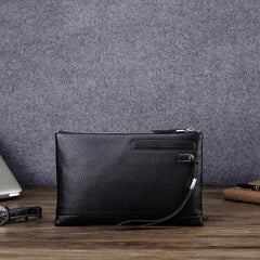 Men's Leather Anti-Theft Casual Clutch with Coin Purse and Card Slots