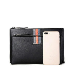 Men's Leather Anti-Theft Casual Clutch with Coin Purse and Card Slots