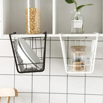 Closet Hanging Storage Basket For Closet Organization Black | Syndmart
