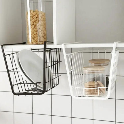 Closet Hanging Storage Basket For Closet Organization Black | Syndmart