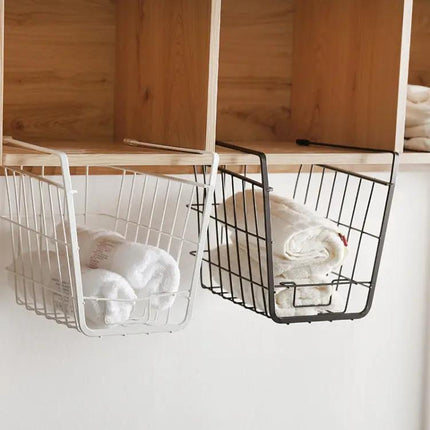 Closet Hanging Storage Basket For Closet Organization Black | Syndmart