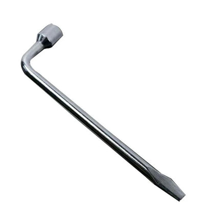 Versatile Wrench for Car Tire Changes and Maintenance - chrome dual-end lug wrench for roadside flat tire and vehicle maintenance