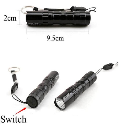 Mini Tactical Flashlight Waterproof Keychain Light For Everyday Carry - 9.5cm aircraft-grade aluminum 600 lumen compact waterproof keychain flashlight