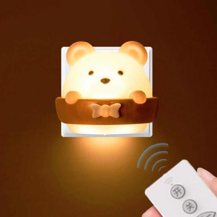 Cute Bear Remote-Controlled Night Light with Eye Protection and Adjustable Brightness