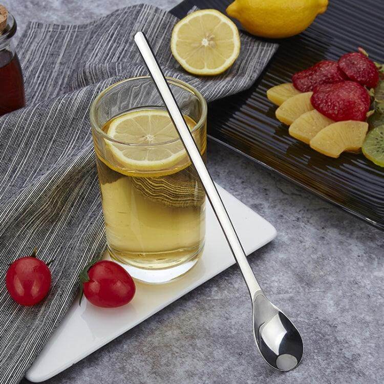 Long-Handled Stainless Steel Coffee and Ice Cream Stirring Spoon