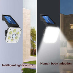 Lámpara solar de pared para exteriores, impermeable, con detección de movimiento humano, para jardín, farola