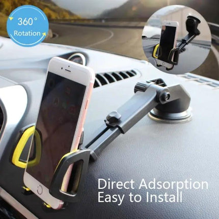 Car Phone Holder With Suction Cup Mount For Dashboard