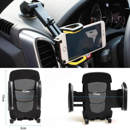 Car Phone Holder With Suction Cup Mount For Dashboard