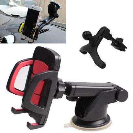 Car Phone Holder With Suction Cup Mount For Dashboard securely holding smartphone on car dashboard for navigation and hands-free calls