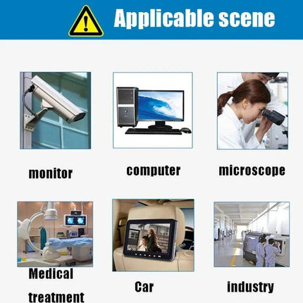 ZGYNK Ear Wax Removal Device with 10-Inch LCD Screen showing applicable scenes: monitor, computer, microscope, medical treatment, car, industry