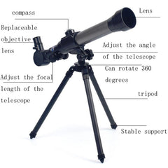 Telescopio astronómico pequeño de un solo tubo para niños, juguetes educativos científicos de alta definición y alta potencia