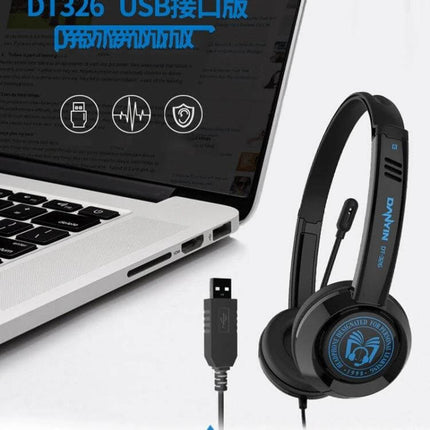 DANYIN Kids Headset With Microphone For Online Learning lightweight USB headset for clear speech during virtual classes