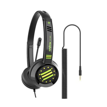 DANYIN Kids Headset With Microphone For Online Learning lightweight black headset with mic for clear virtual classroom audio