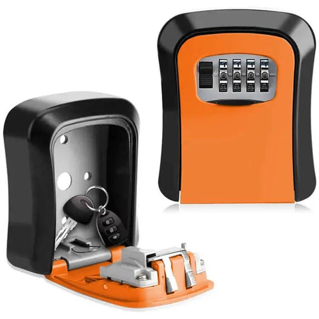 Yellow Wall-Mounted Password Key Box for Secure Storage