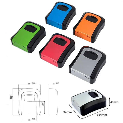Yellow Wall-Mounted Password Key Box for Secure Storage