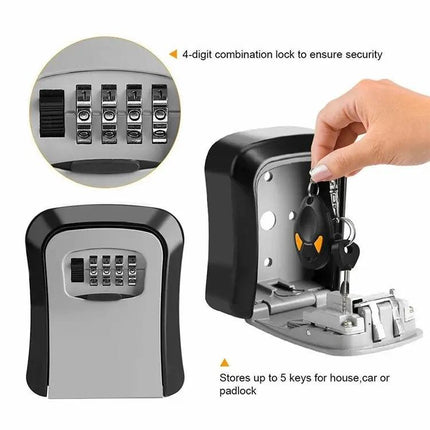 Yellow Wall-Mounted Password Key Box for Secure Storage