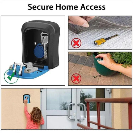 Yellow Wall-Mounted Password Key Box for Secure Storage