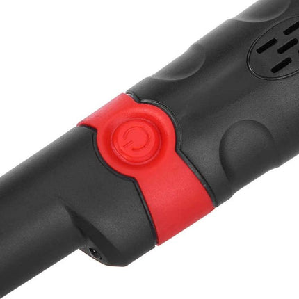 Waterproof High Sensitivity Metal Detector for Outdoor Treasure Hunting close-up of red power button and grip