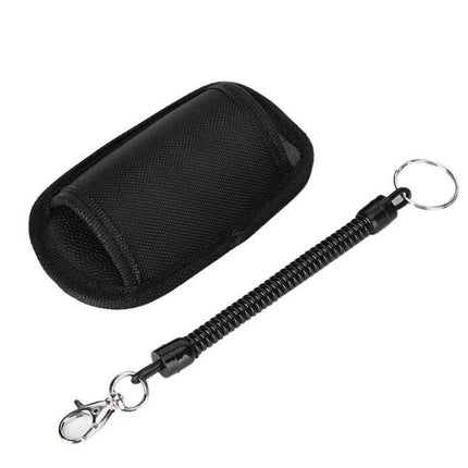 Waterproof High Sensitivity Metal Detector for Outdoor Treasure Hunting - black coil lanyard and protective pouch accessory