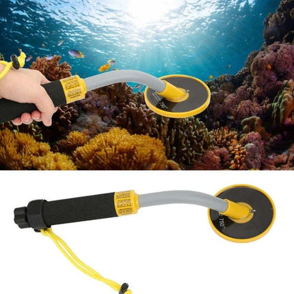Waterproof Induction Pinpointer for Underwater Metal Detection held over coral reef, 43x10 cm ABS underwater metal finder