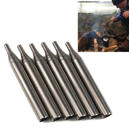 Camping Survival Fire Tube Telescopic 8 Section Blowpipe stainless steel telescopic blowpipe for safe tinder ignition while camping