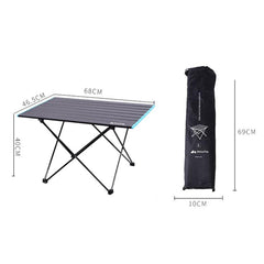 Portable Folding Aluminum Alloy Table for Camping, Picnics, and Barbecues - Lightweight and Easy to Store