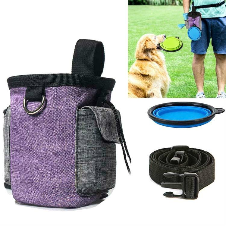 Portable Pet Training Waist Bag with Adjustable Belt and Snack Compartment