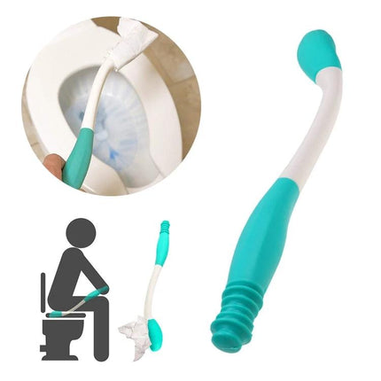 Toilet Aid for Elderly and Pregnant Women in Daily Home Use - extended-handle toilet reacher for easier positioning and independent bathroom use