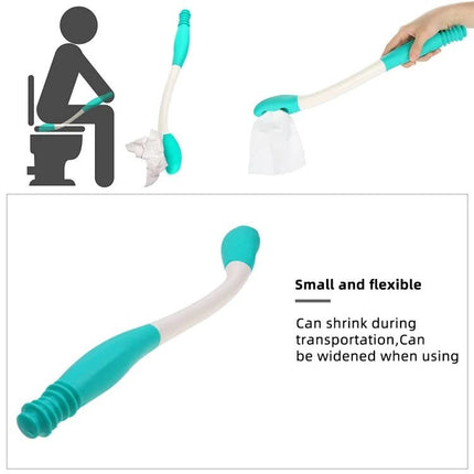 Toilet Aid for Elderly and Pregnant Women in Daily Home Use - extended-handle toilet assistant for independent bathroom reach and hygiene