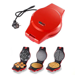 Versatile 3-in-1 Electric Breakfast Maker: Donut, Waffle & Pizza Pan with EU Plug