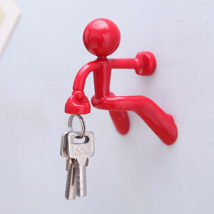 Whimsical 2-Pack Humanoid Magnetic Key Holders - Fun and Functional Refrigerator Decor