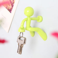 Whimsical 2-Pack Humanoid Magnetic Key Holders - Fun and Functional Refrigerator Decor