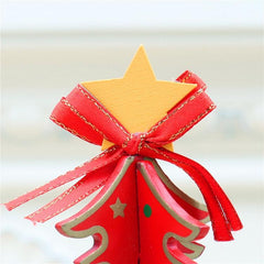 Wooden Musical Christmas Tree Decoration with Rotating Feature