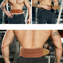 EADEN Cowhide Adjustable Waist Support Belt for Weightlifting and Squats