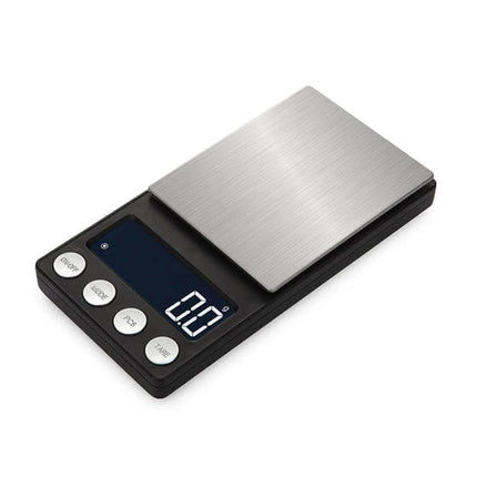 Mini Portable Jewellery Scale For Precise Everyday Weighing - compact stainless steel digital scale with backlit LCD and tare/unit buttons for beads and small items