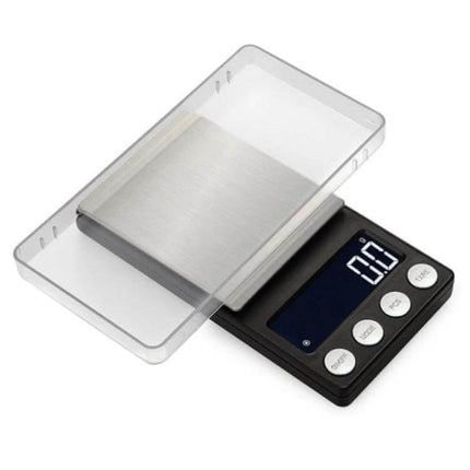 Mini Portable Jewellery Scale For Precise Everyday Weighing - compact digital pocket scale with stainless steel platform and clear cover, 0.0 display