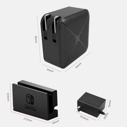 Adapter for Seamless Home Device Integration in Daily Life - compact black multiport adapter connecting Nintendo Switch and TV for easy home setup
