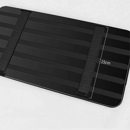 Car Sun Visor Organizer Case With Zipper For Glasses And Cards black PU leather fitted to 15cm sun visor with straps and zip pocket